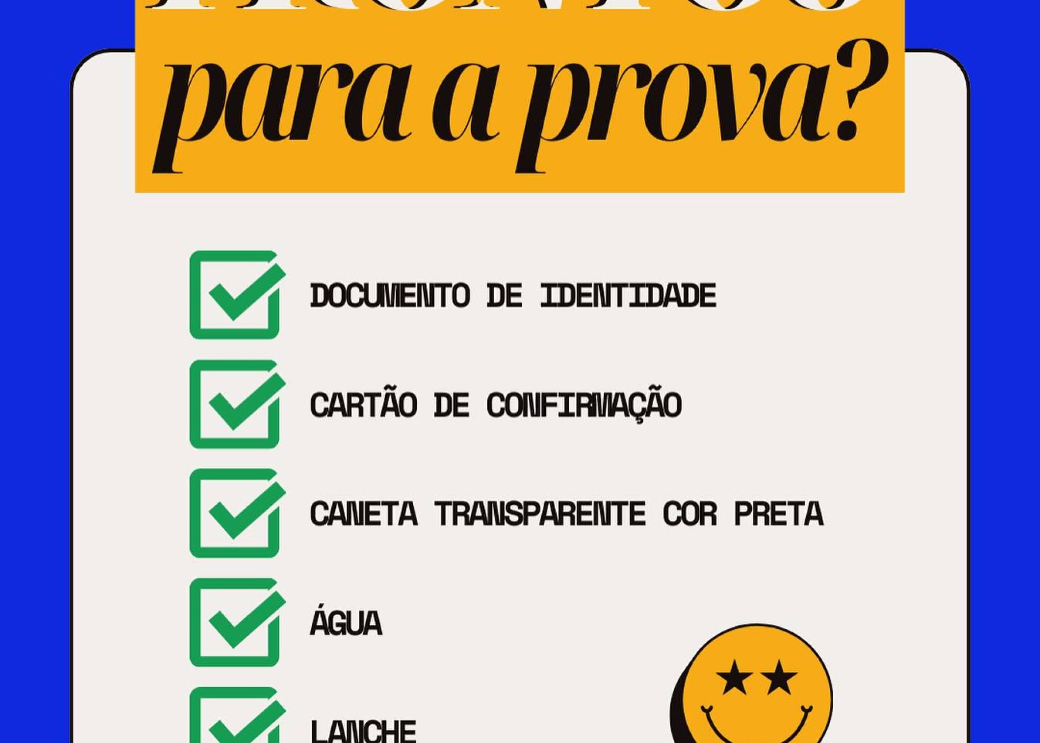 Prontos para a prova?